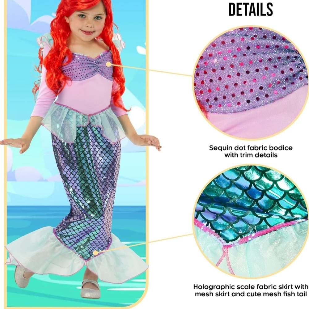 Mermaid Costume for Kids - Purple and Green